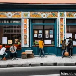 Home 19 디지털 제작자를 위한 자금 조달 방법 - A vibrant coworking space in Istanbul filled with diverse digital creators collaborating on projects...
