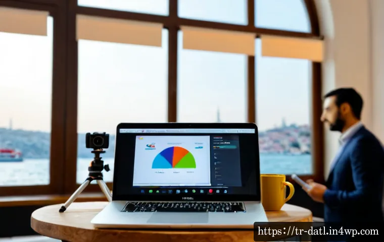 Home 17 디지털 제작자 운동의 마케팅 사례 연구 - Photorealistic marketing case study scene in a bright Istanbul coworking studio, Turkish digital cre...